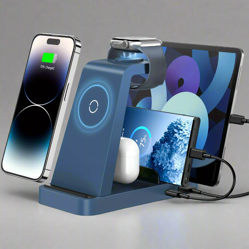 5-in-1 Fast Wireless Charging Station - Caseably