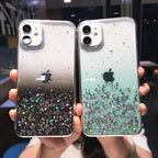 Luxury Gradient Glitter Clear Case - Caseably