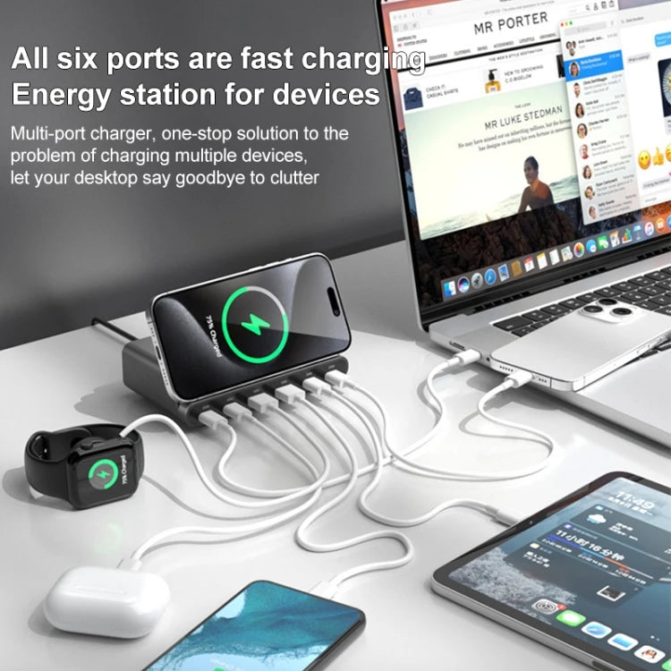 160W 4 X Type-C + 2 X USB Multi Ports Charger