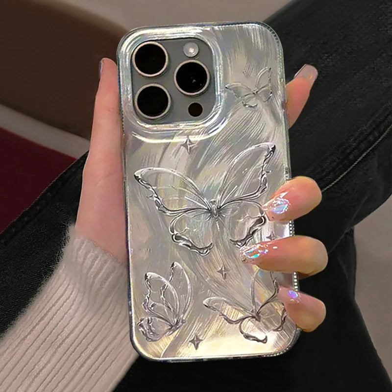 Luxury Butterfly Laser Glitter Phone Case - Caseably