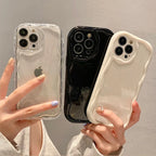 Wave Pattern Solid Color Cream - Caseably