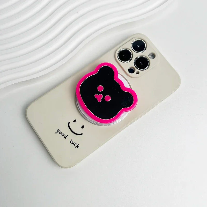 Cute Bear Mirror Magnetic Socket Grip - Caseably