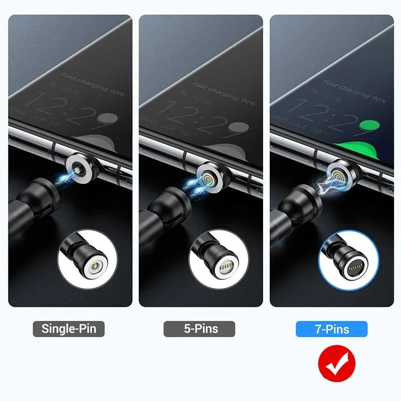 5PCS 7PIN Magnetic Cable Plug