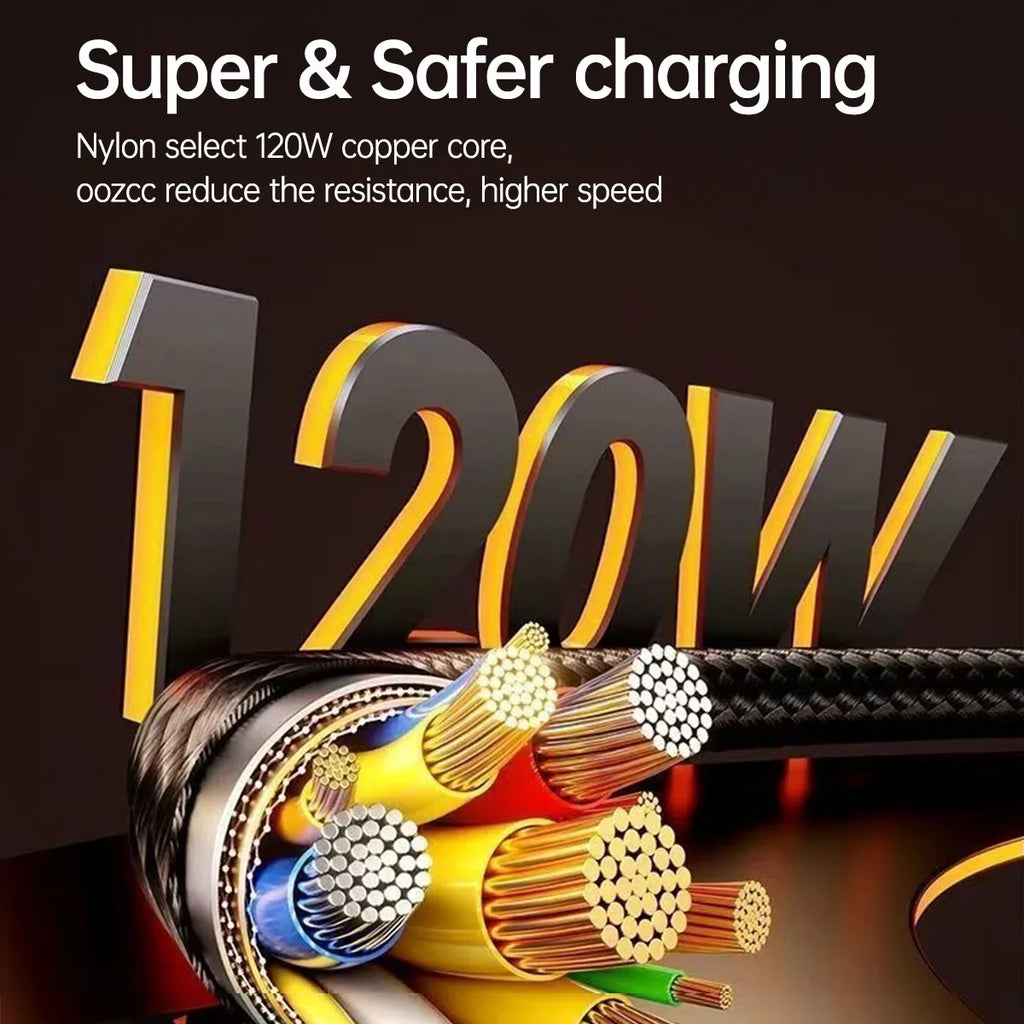 120W Type C Fast Charging Cable - Caseably