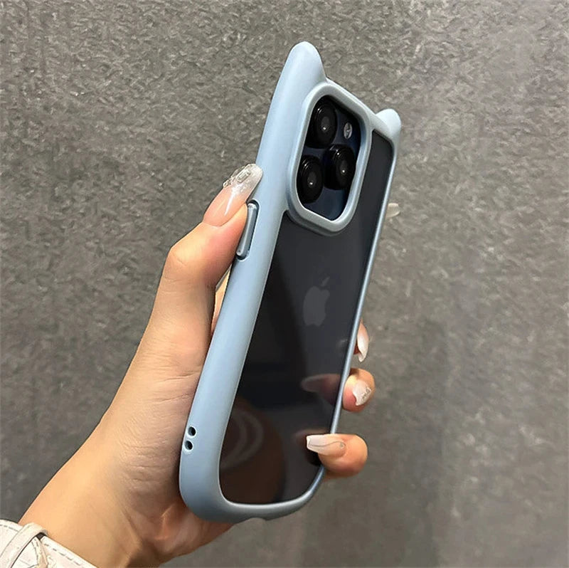 Cute Cartoon Ears Transparent Case - Caseably