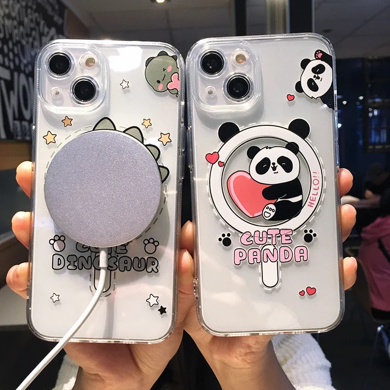 Panda Dinosaur Magsafe Phone Case - Caseably