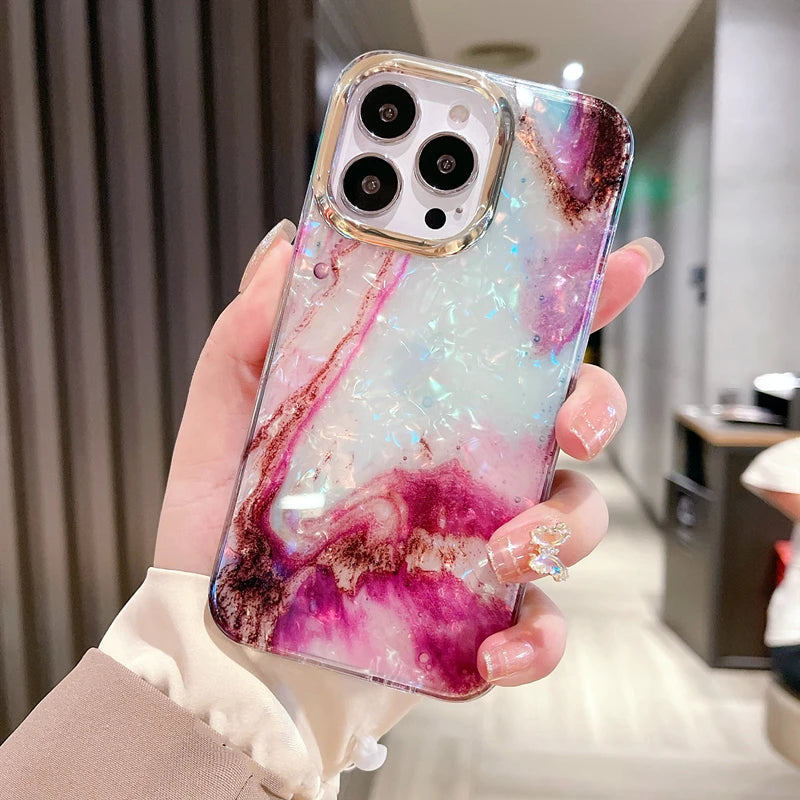 Luxury Marble Shell Pattern Case - Caseably
