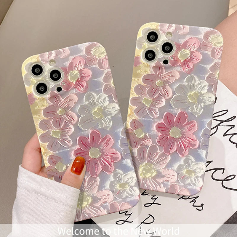 Luxury Painting Flowers Phone Case - Caseably