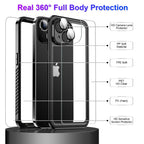 shellbox Professional Waterproof Phone Case for iPhone 14 17Air 13 15 16 - 360 Full Coverage Shockproof Dustproof IP68