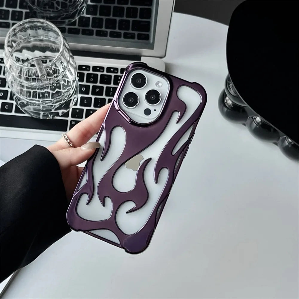 3D Flame Pattern Phone Case - Caseably