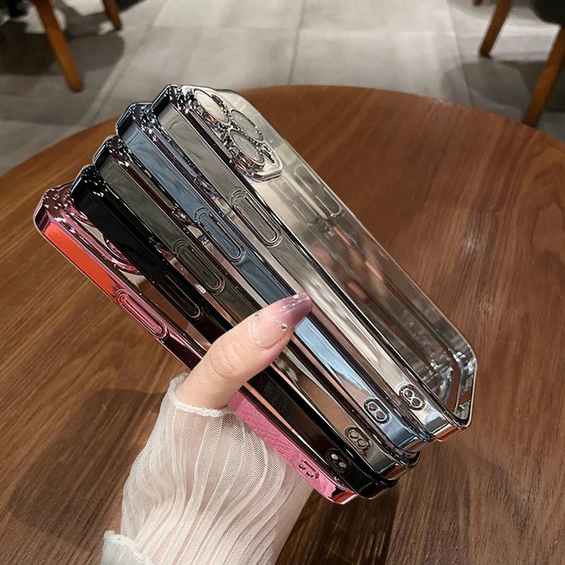 Electroplated Hard PC Clear Phone Case - Caseably