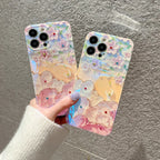 Flowers Glitter Laser Phone Case - Caseably