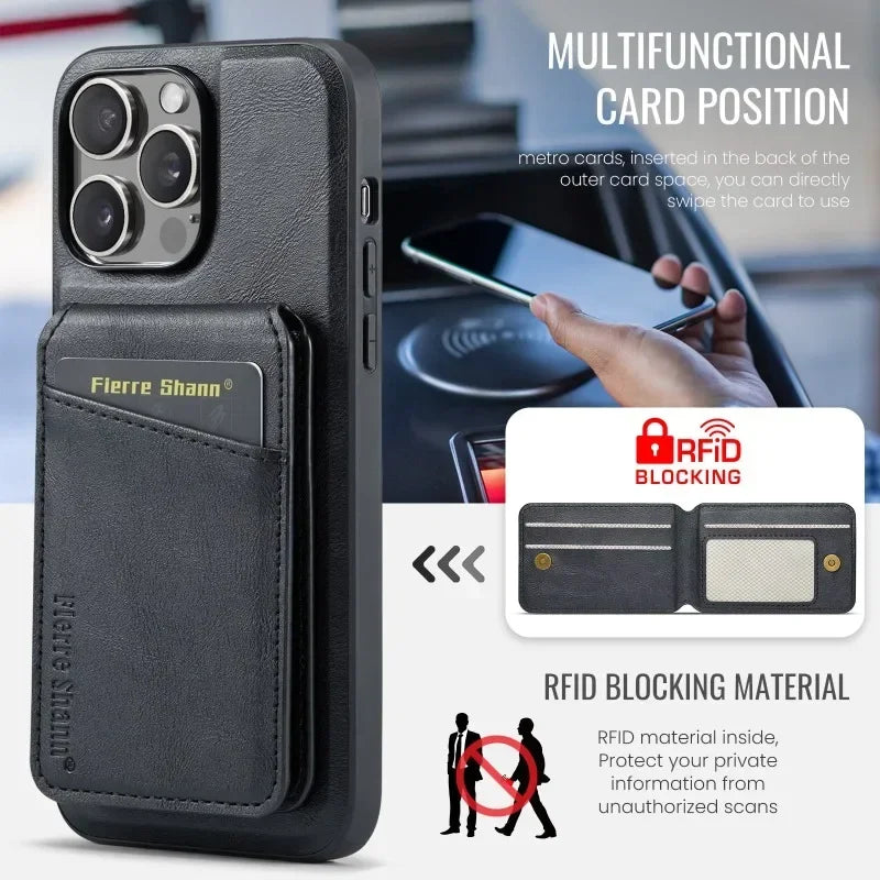 Leather Flip Phone Case - Caseably