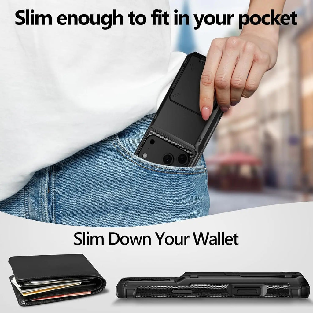 Heavy Duty Wallet Hidden Flip Slot Case