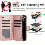 Crossbody PU Leather Wallet Flip Case For iPhone - Caseably