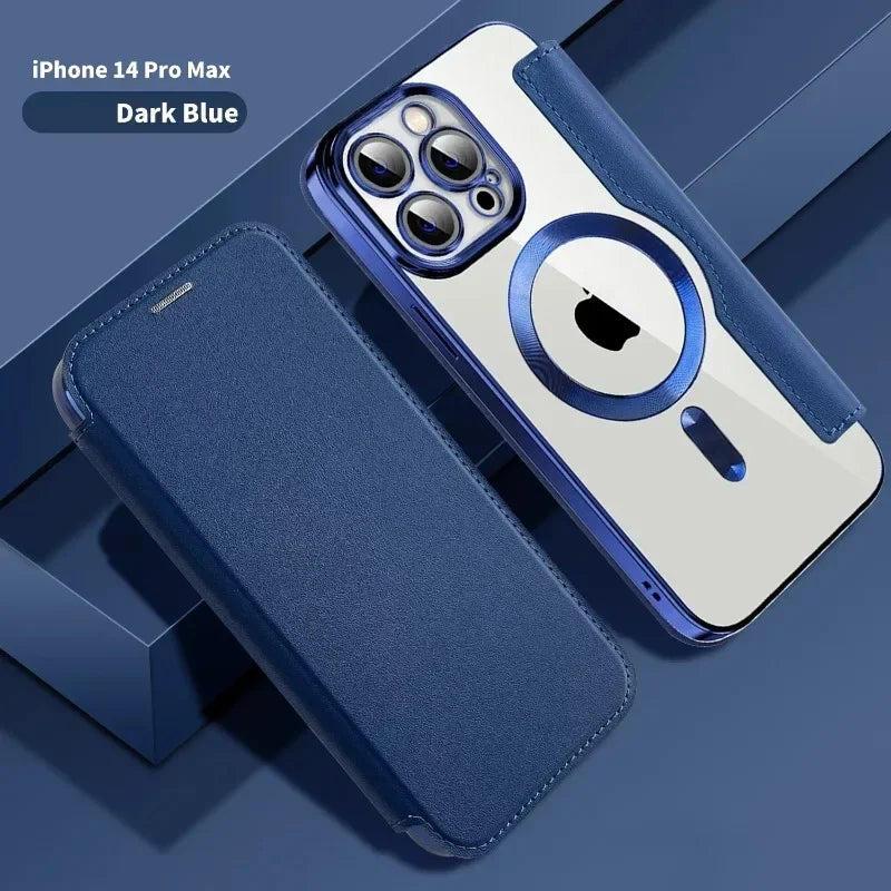 Electroplated Flip Leather Case