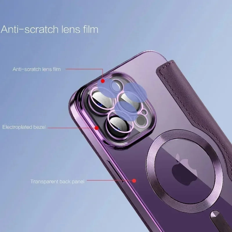 Electroplated Flip Leather Case