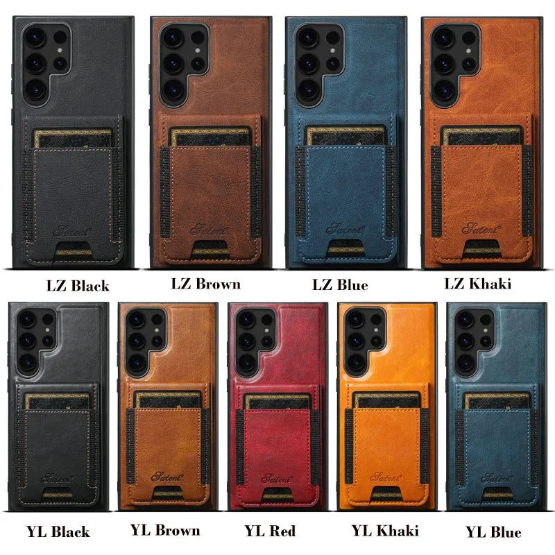 Flip Wallet Leather Phone Case For Samsung - Caseably