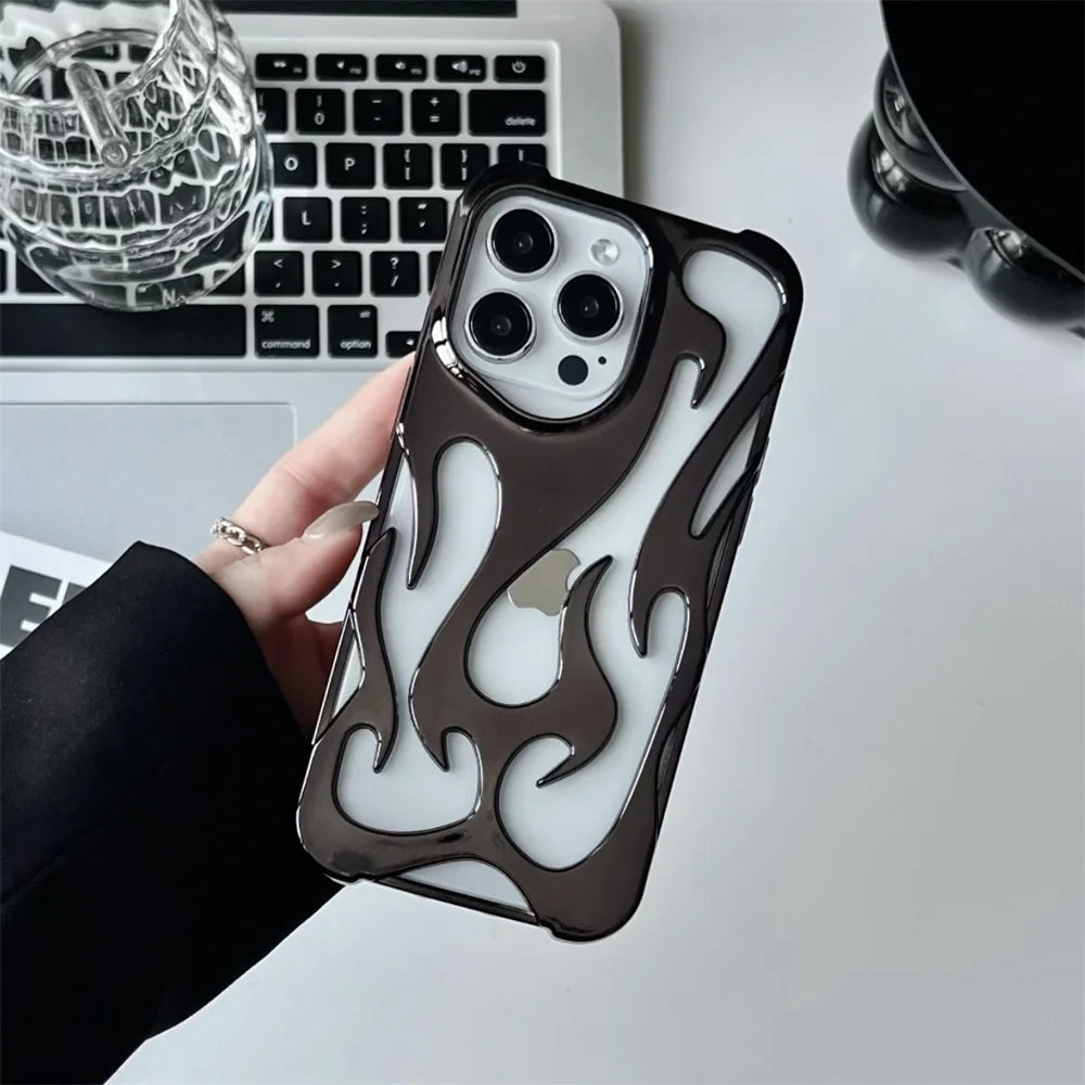 3D Flame Pattern Phone Case - Caseably