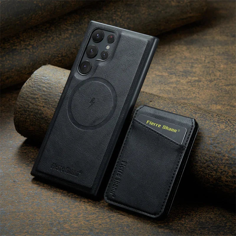 Leather Flip Phone Case - Caseably