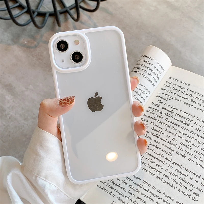 Candy Color Frame Transparent Phone Case - Caseably