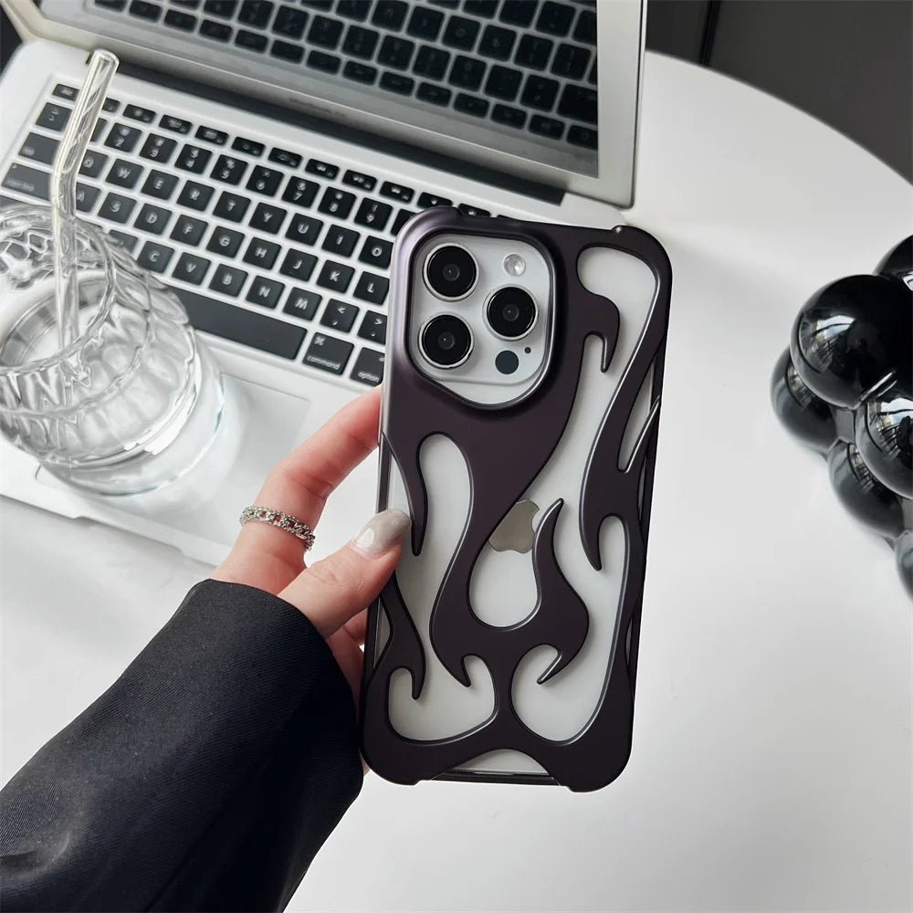 3D Flame Pattern Phone Case - Caseably