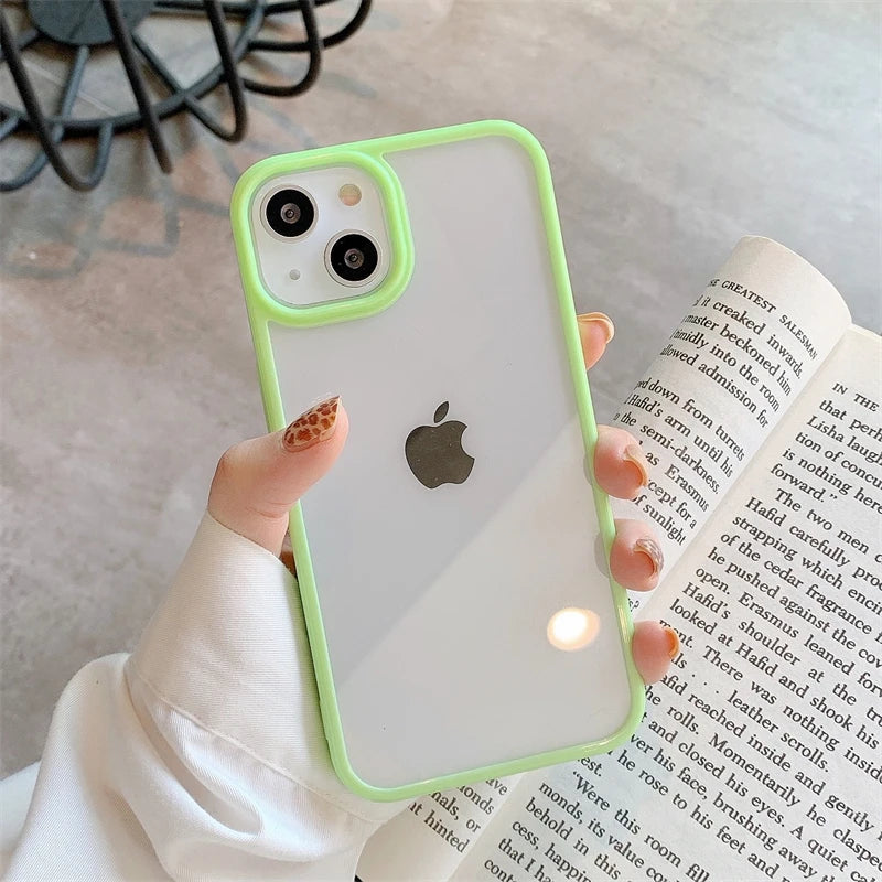Candy Color Frame Transparent Phone Case - Caseably