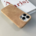 Brown Cortex Matte Leather Phone Case - Caseably