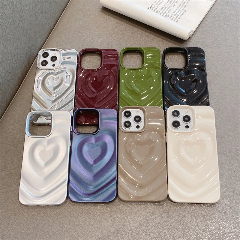 Luxury Love Heart Glitter Case - Caseably