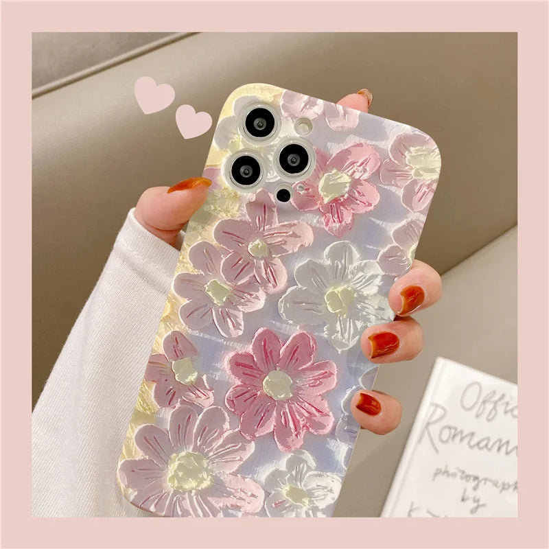 Luxury Painting Flowers Phone Case - Caseably