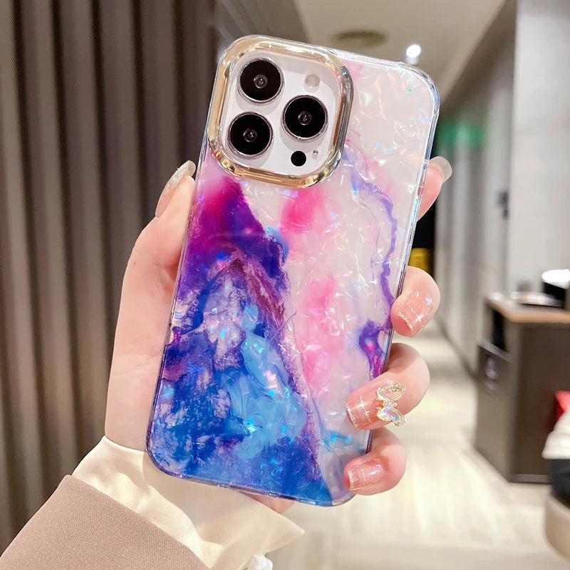 Luxury Marble Shell Pattern Case - Caseably