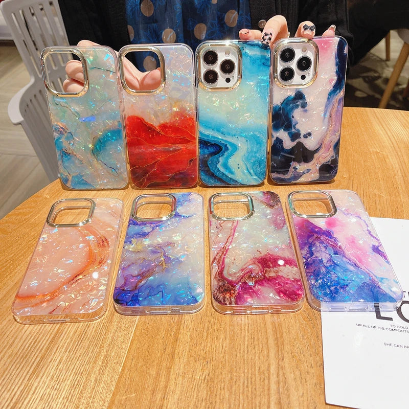 Luxury Marble Shell Pattern Case - Caseably