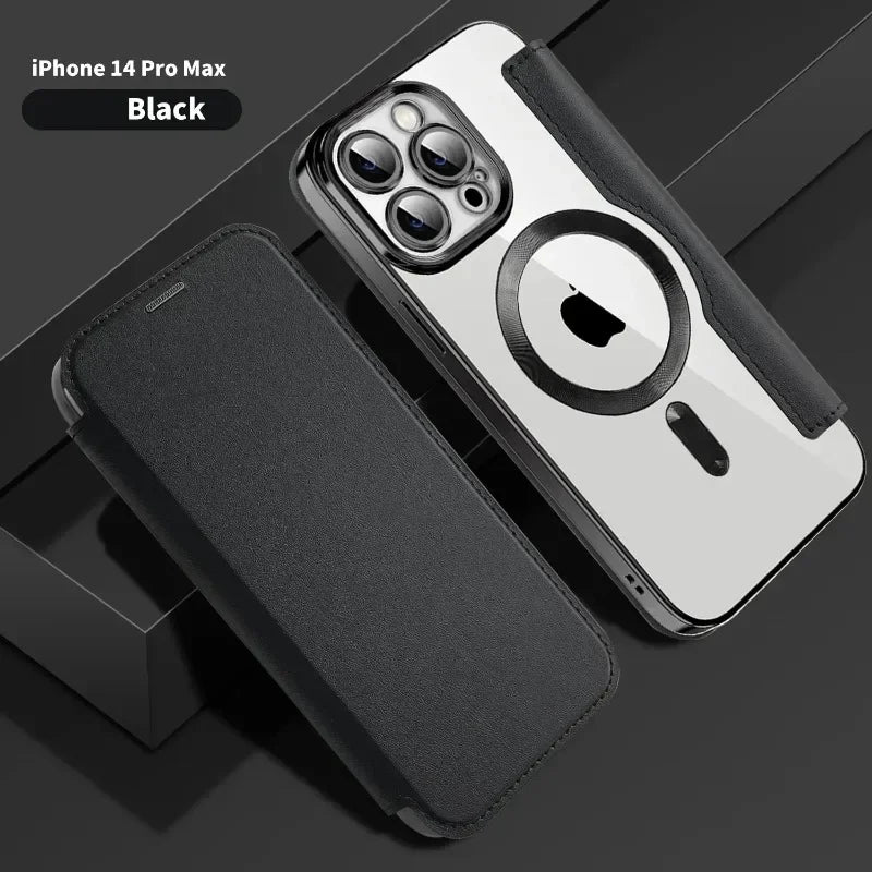 Electroplated Flip Leather Case