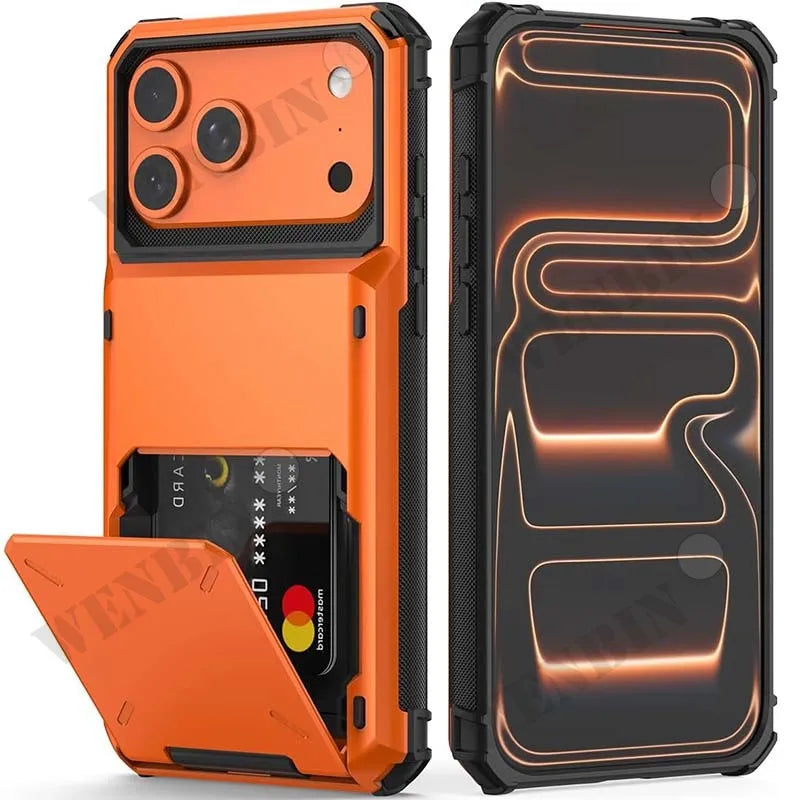 Heavy Duty Wallet Hidden Flip Slot Case