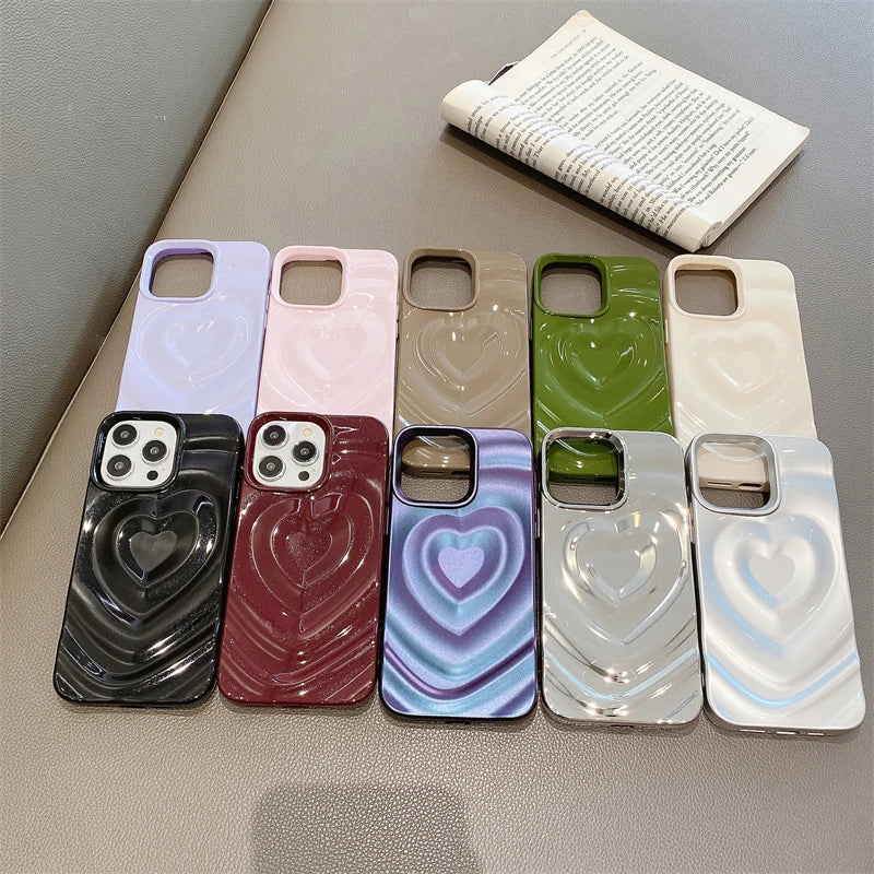 Luxury Love Heart Glitter Case - Caseably