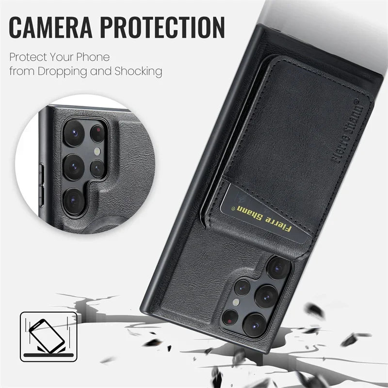 Leather Flip Phone Case - Caseably