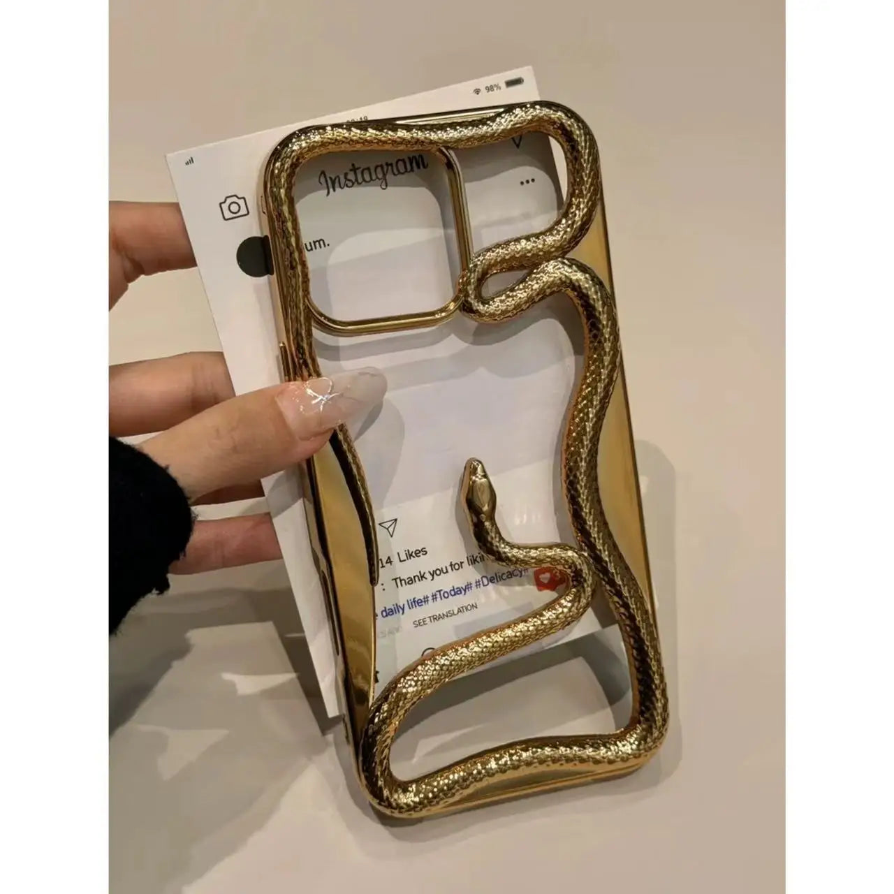 Cool 3D Snake Hollow Phone Case - Caseably