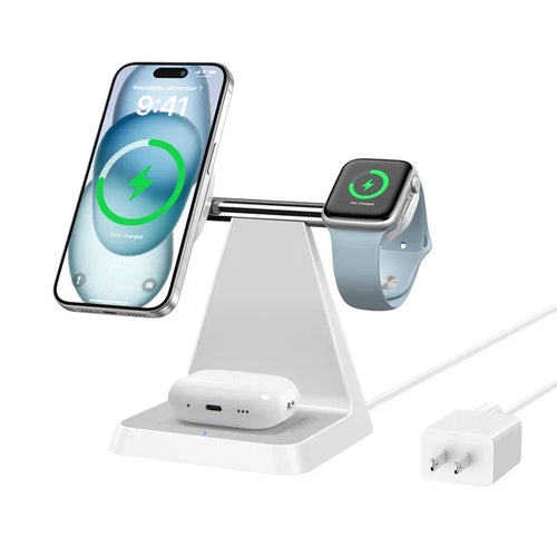 3-in-1 Magnetic Safe Charging Station - Caseably