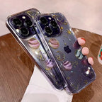 Planet Moon Stars Glitter Clear Case - Caseably