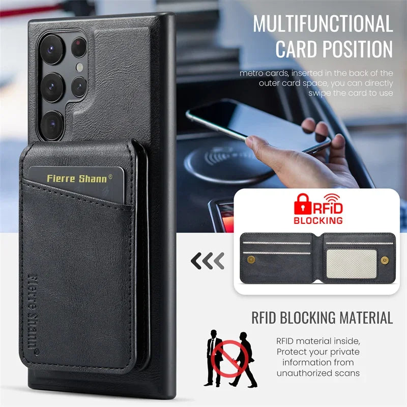 Leather Flip Phone Case - Caseably