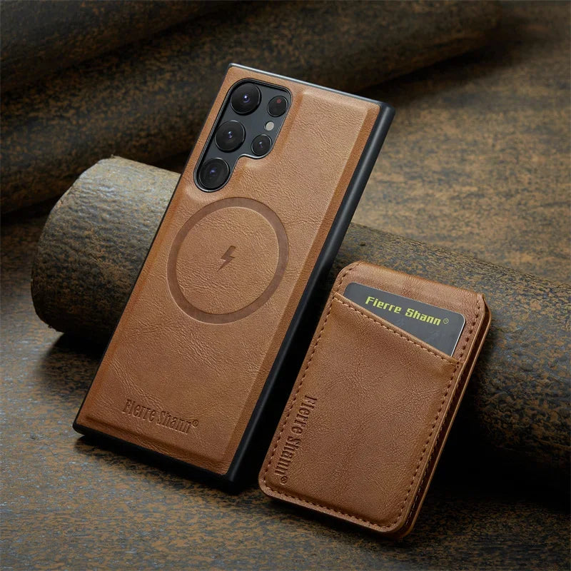 Leather Flip Phone Case - Caseably