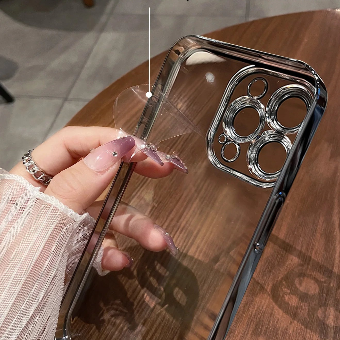 Electroplated Hard PC Clear Phone Case - Caseably
