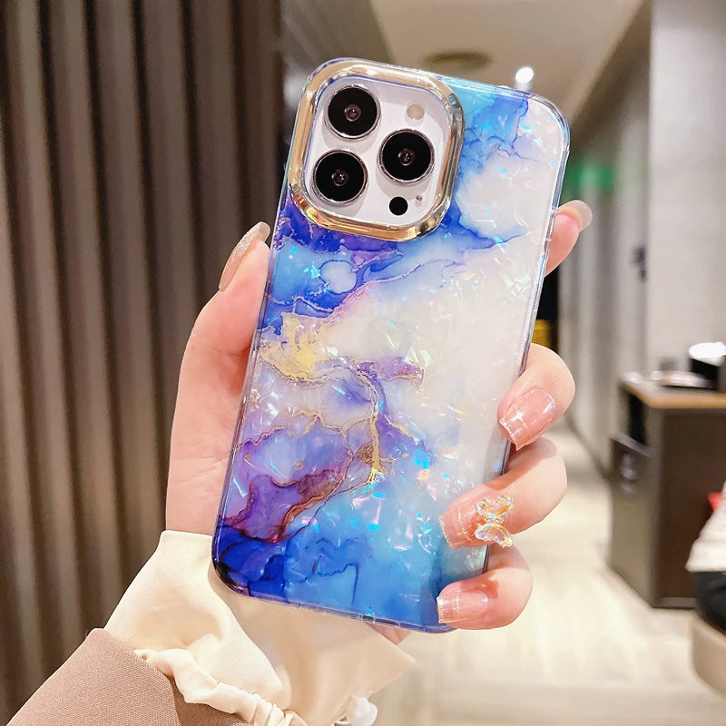 Luxury Marble Shell Pattern Case - Caseably