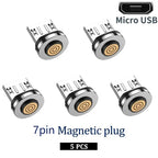 5PCS 7PIN Magnetic Cable Plug