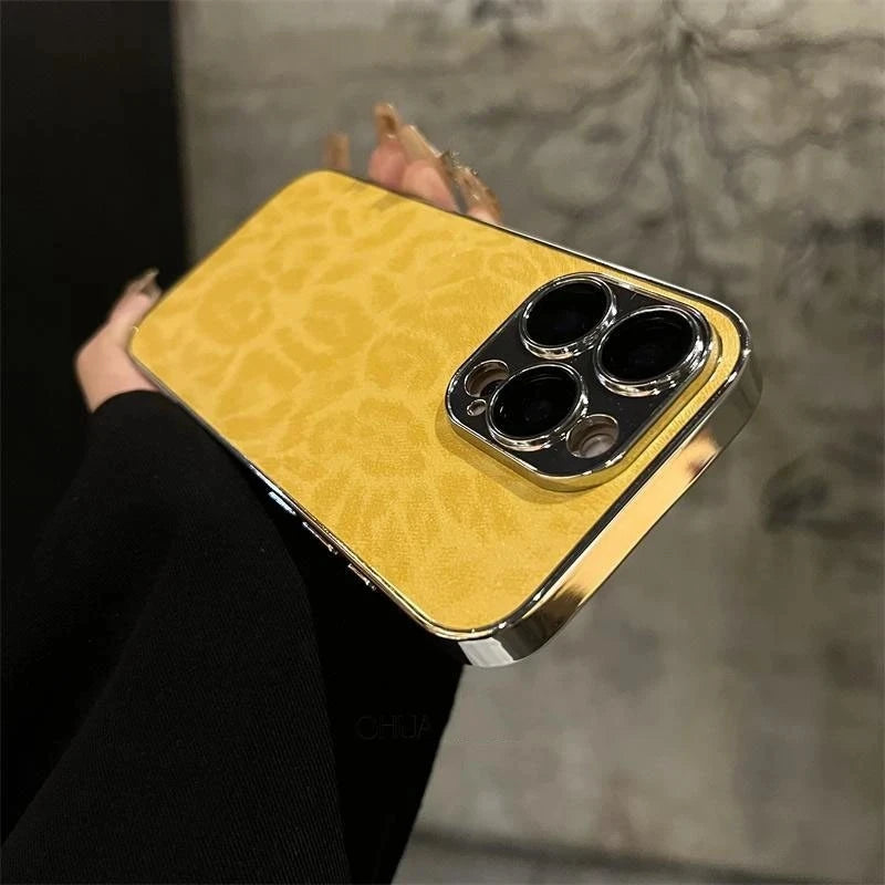 Leopard Print Leather Phone Case - Caseably