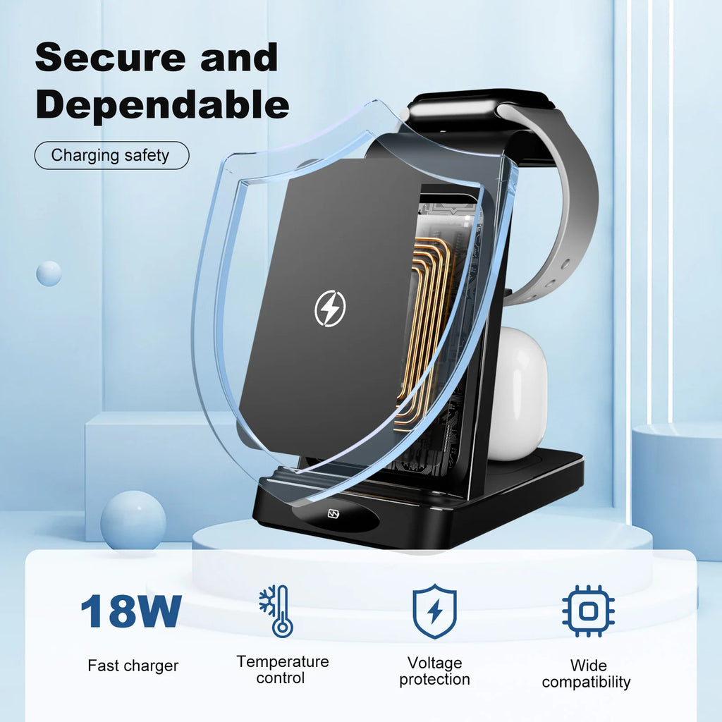 3-in-1 Wireless Charging Station - Caseably