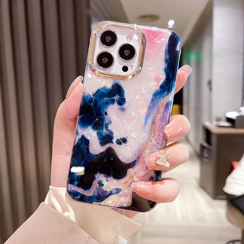 Luxury Marble Shell Pattern Case - Caseably