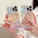 Flowers Glitter Laser Phone Case - Caseably