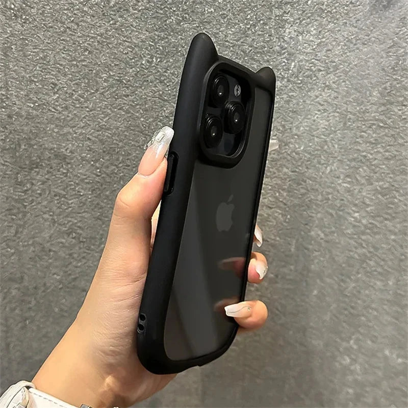 Cute Cartoon Ears Transparent Case - Caseably