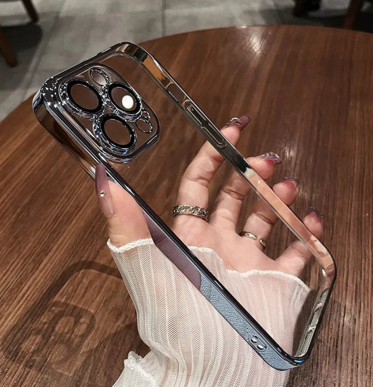 Electroplated Hard PC Clear Phone Case - Caseably